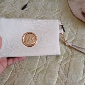 Michael Kors White Gold Wallet